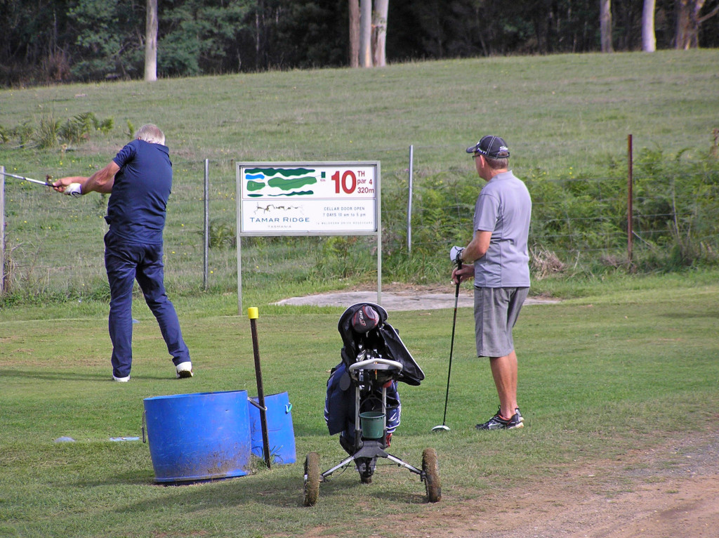 Golfers enjoying their golf at the Exeter's Vets Annual Tournament.